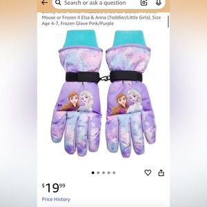 Frozen girls gloves